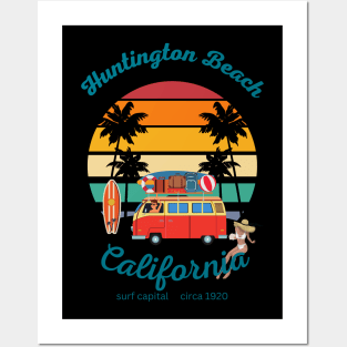 Huntington beach,California Posters and Art